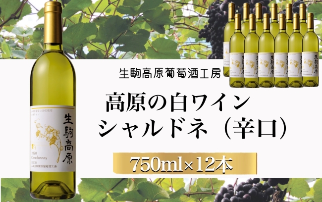 【高原の白ワイン】シャルドネ（辛口）　1ダース
